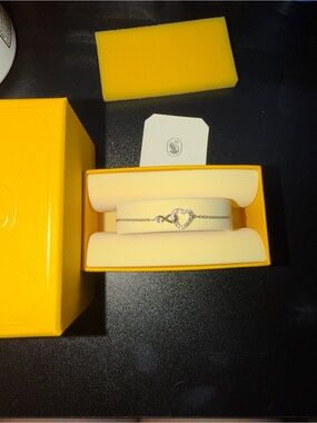 Swarovski Silver Heart Infinity Bracelet - White CZ